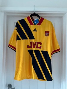 NWT authentic Adidas Arsenal 1993/94 away JVC reissued football shirt size M for sale on Ebay
