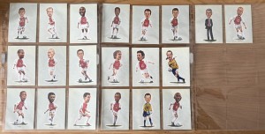 ARSENAL SET OF 20 CARDS CIRCA 2003. FOOTBALL CLUB FC. 90 X 63 mms. CARICATURES for sale on Ebay