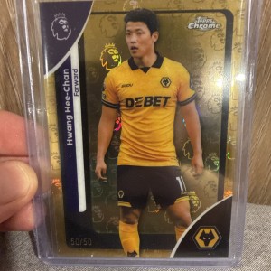 2025/2026 Topps Chrome Logofractor Premier League Wolves Hwang Hee-Chan Gold /50 for sale on Ebay