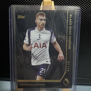 Topps Premier League Dejan Kulusevski Black Edge Edition 03/50 Tottenham for sale on Ebay
