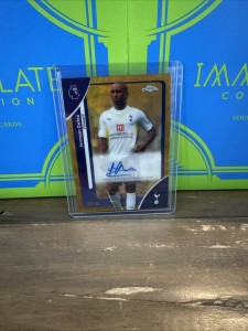 Topps Chrome Premier League Tottenham Jermain Defoe Auto 2/50 Gold Wave 🔥 for sale on Ebay