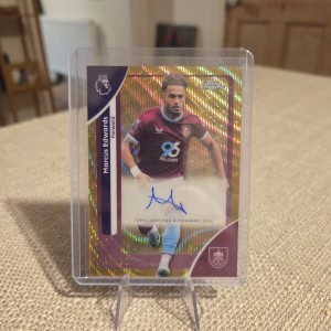 Topps Premier League Chrome Marcus Edwards Auto /50 Gold Burnley for sale on Ebay