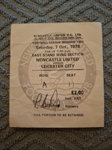 Newcastle United v Leicester City TICKET.  7/10/1978 for sale on Ebay