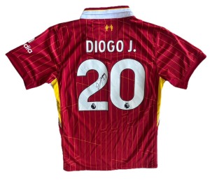 DIOGO JOTA Hand Signed 2024/25 Home FC Liverpool Football RARE Legends Shirt COA for sale on Ebay