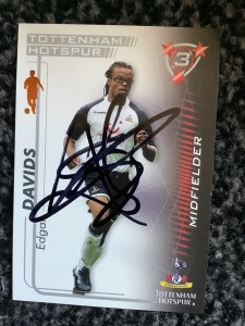 Signed Edgar Davids Tottenham Hotspur Football Shoot Out Card for sale on Ebay