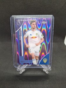 2025-26 Topps Chrome Premier League Purple Ray Wave 52/75 Anton Stach Leeds for sale on Ebay
