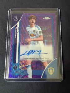 Topps Premier League Chrome 25/26 Harry Gray Auto /75 Rookie Leeds for sale on Ebay