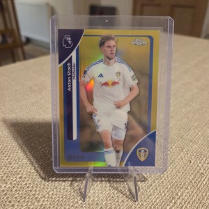 Topps Premier League Chrome Anton Stach /275 Yellow Refractor Leeds United 2025 for sale on Ebay