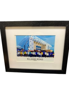 LEEDS UNITED Elland Road Leeds Football Stadium Art Print Framed 11x9.5 Inches for sale on Ebay
