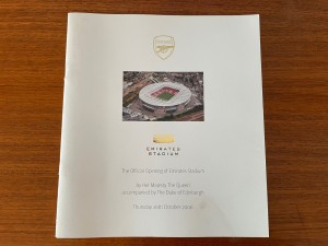 Arsenal Official opening of the Emirates Stadium by the Queen 2006 - programme for sale on Ebay