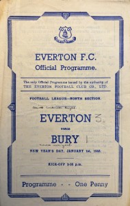 Everton v Bury Football League (North) 1945/46 for sale on Ebay