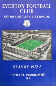Everton v Leicester City Div 2 1952/53 for sale on Ebay