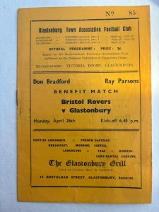 1954 - Glastonbury Town V Bristol Rovers - Benefit Match 26/04 for sale on Ebay