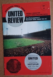 1967 CHARITY SHIELD  MANCHESTER UNITED v TOTTENHAM HOTSPUR @ OLD TRAFFORD for sale on Ebay