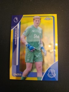 Topps Premier League Chrome 25/26 Jordan Pickford Numbered/275 Everton FC for sale on Ebay