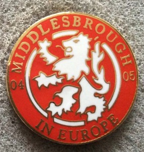 Middlesbrough Football Club in Europe 2004-05 Badge for sale on Ebay
