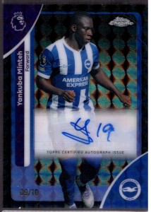 Yankuba Minteh Auto /10 2025-26 Topps Chrome Premier League Brighton for sale on Ebay