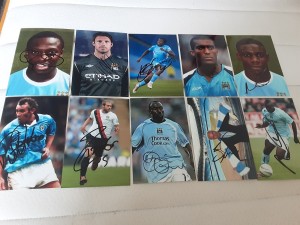MANCHESTER CITY FOOTBALL - HUGE LOT OF 50 HAND SIGNED 6x4 FOOTBALL PHOTOGRAPHS for sale on Ebay
