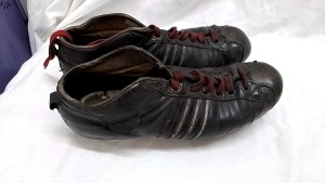 Football Boots 1950s Leather Brown Vintage Collectable TLC NEEDED AUCTION for sale on Ebay