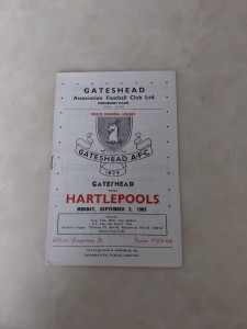 GATESHEAD FC V HARTLEPOOL UNITED RESERVES ( MONDAY 2ND SEPTEMBER 1963 ) for sale on Ebay