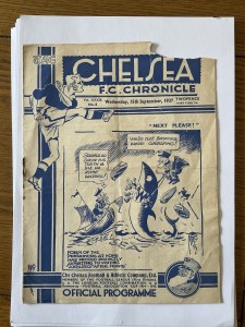 CHELSEA v GRIMSBY TOWN 1937/8. for sale on Ebay