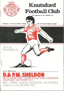 Knutsford v Alsager Town 30/04/85 Mid-Cheshire League for sale on Ebay