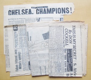 CHELSEA 1954/1955 Various Newspaper Reports Dated 24/4/55 LEAGUE CHAMPIONS! for sale on Ebay
