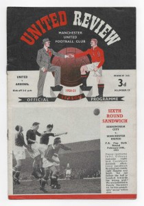 1950/51 Division 1 - MANCHESTER UNITED v. ARSENAL for sale on Ebay