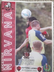 Leicester Nirvana V Shepshed Dynamo Football Programme Leicestershire & Rutland for sale on Ebay