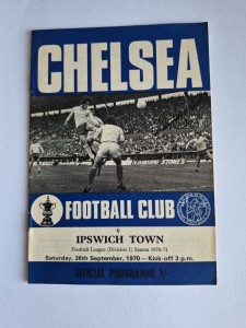 Chelsea V Ipswich Town 26/9/1970 Programme No Writing VGC for sale on Ebay