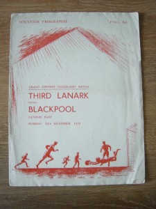 1959 FRIENDLY : THIRD LANARK v BLACKPOOL *****OPENING OF THE FLOODLIGHTS***** for sale on Ebay