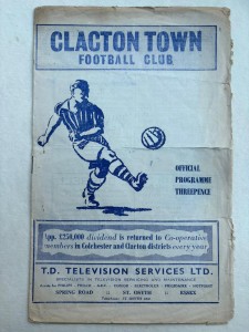 1959-60 Clacton Town V Millwall Reserves - Friendly Match - 13/02 for sale on Ebay