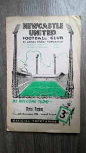 Newcastle United v Nottingham Forest 1958-59 for sale on Ebay