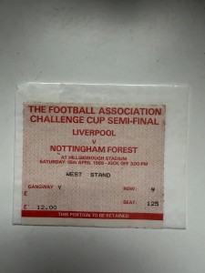 Liverpool Vs Nottingham Forrest 1989 Fa Cup Semi Final Ticket Very Rare for sale on Ebay