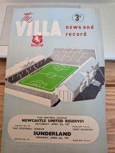 aston villa news & record april 6th&april 8th 1957 v newcastle res& sunderland for sale on Ebay