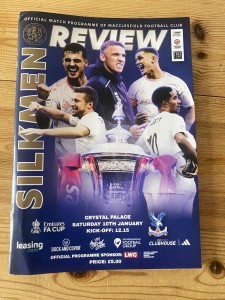 Macclesfield Town V Crystal Palace. 10th January 2026. FA Cup for sale on Ebay