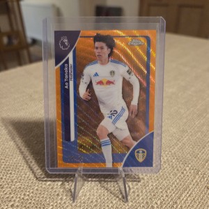 Topps Premier League Chrome Ao Tanaka /25 Orange Parallel Leeds United for sale on Ebay