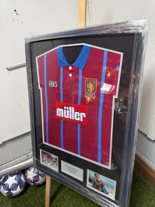 PAUL McGRATH Aston Villa Framed Shirt With COA for sale on Ebay