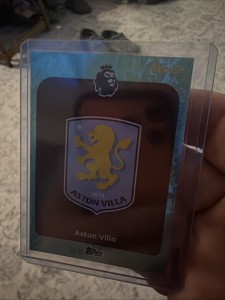 Topps Premier League 2026 Aston Villa Crest Parallel Card Sparkle Numbered /499 for sale on Ebay
