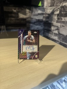 Morgan Rogers Auto Aston Villa 25-26 Topps Chrome EPL Black /10 Geometric for sale on Ebay