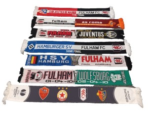 Fulham Football Club Europa League 2009/10 Scarf Bundle X7 - Used B71 BR801 for sale on Ebay