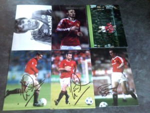 Signed Manchester United Player Photographs x 6 for sale on Ebay