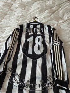 Match Worn Long-sleeve Newcastle United Champions League 1997 Shirt Vs Barcelona for sale on Ebay