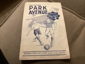 Bradford Park Avenue v West Ham United (Div.2 prog) 15/10/49 for sale on Ebay