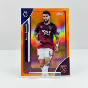 2026 Topps Chrome PL Lucas Paqueta Orange Refractor Insert Card /25 - West Ham for sale on Ebay