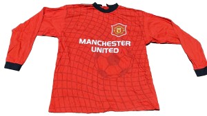 RARE VINTAGE 90s MANCHESTER UNITED PULLOVER COTTON SLEEVE SHIRT RED SMALL 32 for sale on Ebay