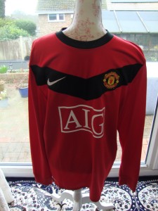 manchester united shirt large for sale on Ebay