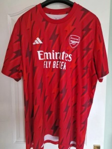 Official Arsenal Adidas 3XL Pre Match Shirt - Season 2023/24 - XXXL - Red for sale on Ebay