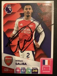 Signed William Saliba Arsenal Football Xl Adrenalyn card for sale on Ebay