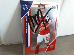 MARTIN ZUBIMENDI - ARSENAL Hand Signed Topps Chrome Football trading card for sale on Ebay